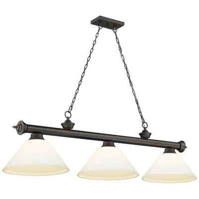 Z-lite Cordon By  Bronze 3 Light Billiard Light