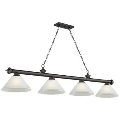 Z-lite Cordon By  Bronze 4 Light Billiard Light