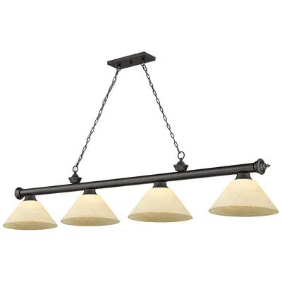 Z-lite Cordon By  Bronze 4 Light Billiard Light