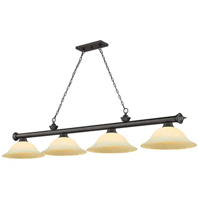 Z-lite Cordon By  Bronze 4 Light Billiard Light