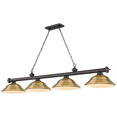Z-lite Cordon By  Bronze 4 Light Billiard Light
