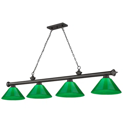 Z-lite Cordon By  Bronze 4 Light Billiard Light