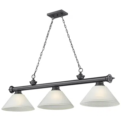 Z-lite Cordon By  Bronze Plate 3 Light Billiard Light