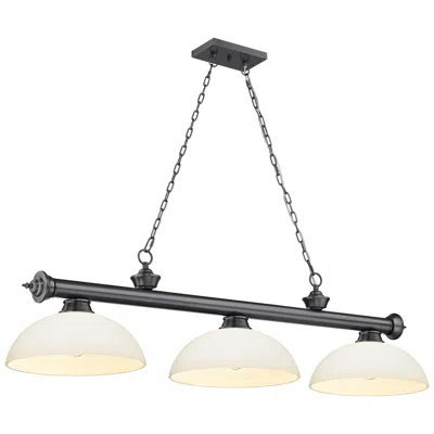 Z-lite Cordon By  Bronze Plate 3 Light Billiard Light