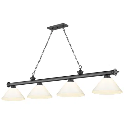 Z-lite Cordon By  Bronze Plate 4 Light Billiard Light