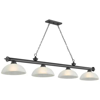 Z-lite Cordon By  Bronze Plate 4 Light Billiard Light