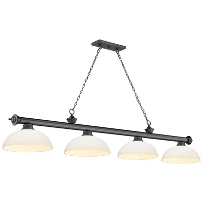 Z-lite Cordon By  Bronze Plate 4 Light Billiard Light