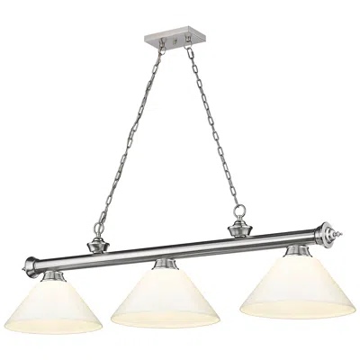 Z-lite Cordon By  Brushed Nickel 3 Light Billiard Light