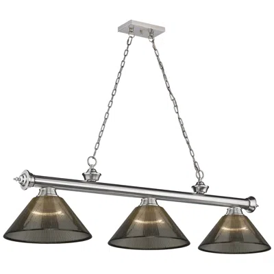 Z-lite Cordon By  Brushed Nickel 3 Light Billiard Light