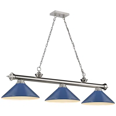 Z-lite Cordon By  Brushed Nickel 3 Light Billiard Light