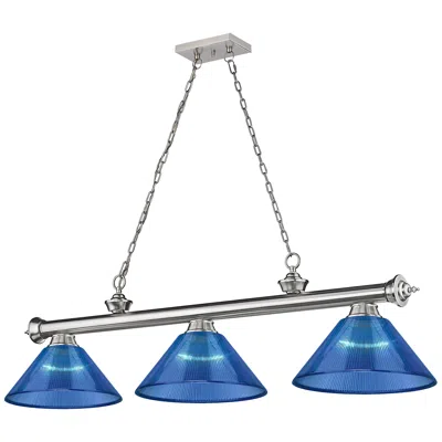 Z-lite Cordon By  Brushed Nickel 3 Light Billiard Light