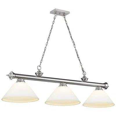 Z-lite Cordon By  Brushed Nickel 3 Light Billiard Light