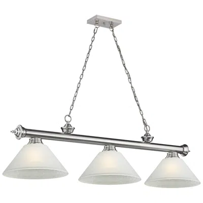 Z-lite Cordon By  Brushed Nickel 3 Light Billiard Light