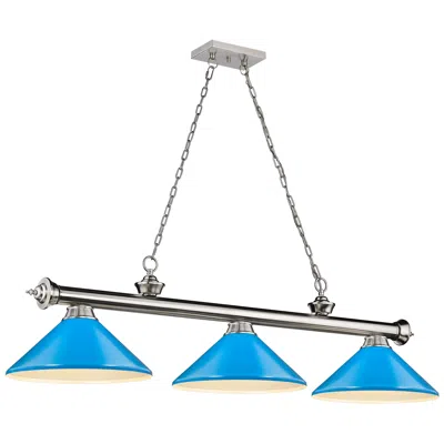 Z-lite Cordon By  Brushed Nickel 3 Light Billiard Light