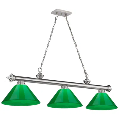 Z-lite Cordon By  Brushed Nickel 3 Light Billiard Light