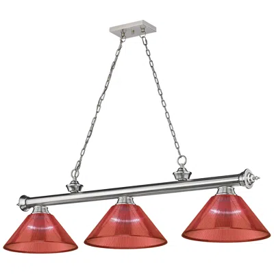 Z-lite Cordon By  Brushed Nickel 3 Light Billiard Light