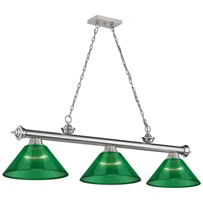 Z-lite Cordon By  Brushed Nickel 3 Light Billiard Light