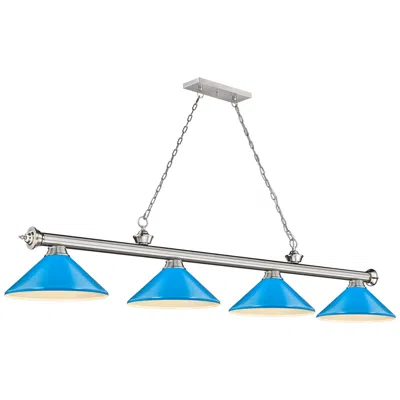 Z-lite Cordon By  Brushed Nickel 4 Light Billiard Light