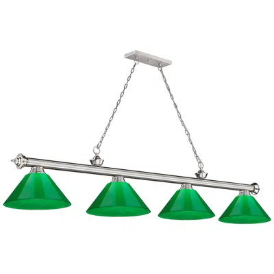 Z-lite Cordon By  Brushed Nickel 4 Light Billiard Light