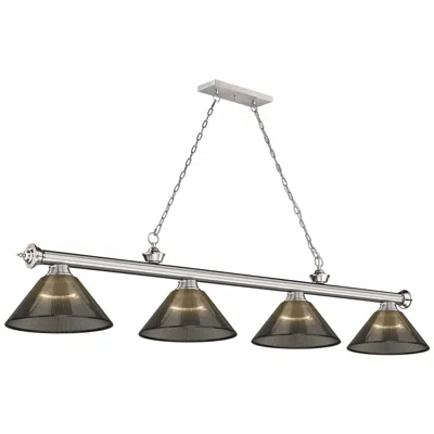 Z-lite Cordon By  Brushed Nickel 4 Light Billiard Light