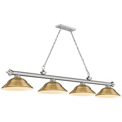 Z-lite Cordon By  Brushed Nickel 4 Light Billiard Light