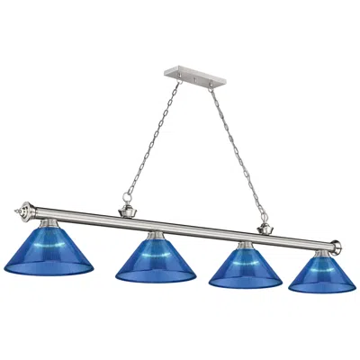 Z-lite Cordon By  Brushed Nickel 4 Light Billiard Light
