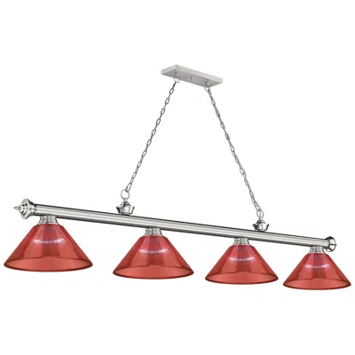 Z-lite Cordon By  Brushed Nickel 4 Light Billiard Light