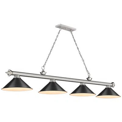 Z-lite Cordon By  Brushed Nickel 4 Light Billiard Light