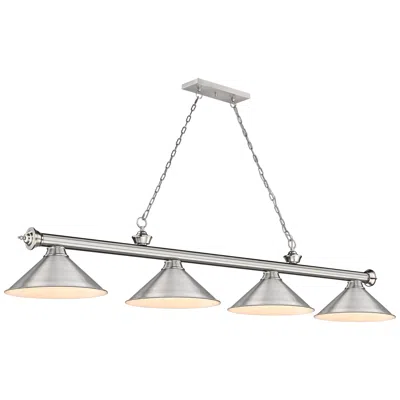 Z-lite Cordon By  Brushed Nickel 4 Light Billiard Light