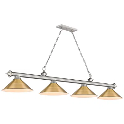 Z-lite Cordon By  Brushed Nickel 4 Light Billiard Light