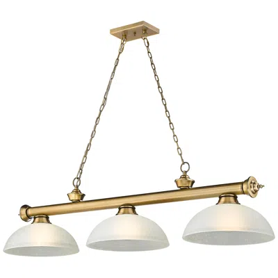 Z-lite Cordon By  Rubbed Brass 3 Light Billiard Light