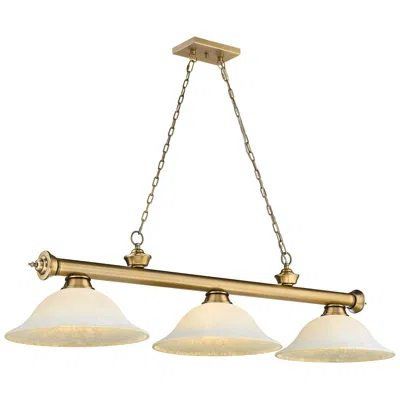 Z-lite Cordon By  Rubbed Brass 3 Light Billiard Light