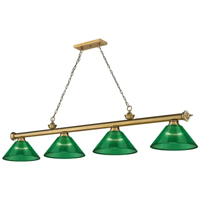 Z-lite Cordon By  Rubbed Brass 4 Light Billiard Light