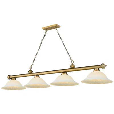 Z-lite Cordon By  Rubbed Brass 4 Light Billiard Light