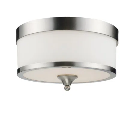 Z-lite Cosmopolitan By  Brushed Nickel 3 Light Flush Mount