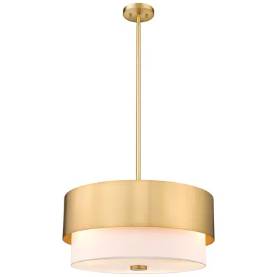 Z-lite Counterpoint 18" Wide Modern Gold 3-light Drum Pendant