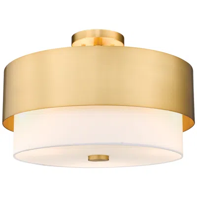Z-lite Counterpoint 18" Wide Modern Gold Steel Drum Ceiling Light