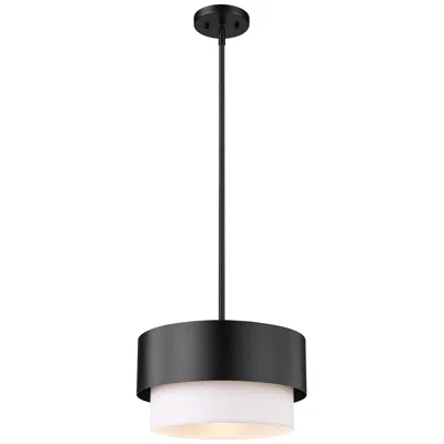 Z-lite Counterpoint By  Matte Black 1 Light Mini Pendant