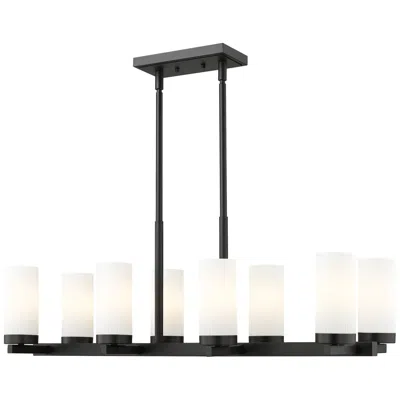 Z-lite Danica By  Matte Black 12 Inch 8 Light Linear Chandelier
