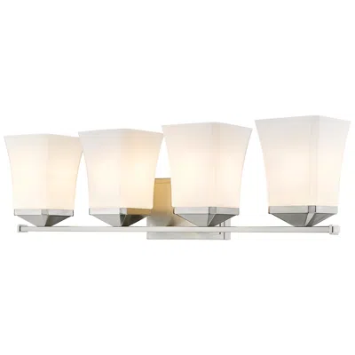 Z-lite Darcy 28" Wide Brushed Nickel 4-light Vanity Bath Light