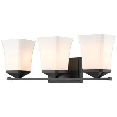 Z-lite Darcy By  Matte Black 3 Light Vanity