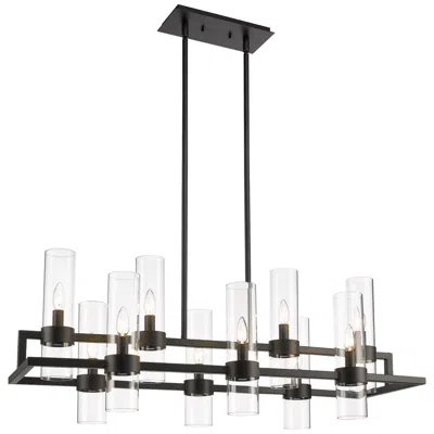 Z-lite Datus By  Matte Black 42.5 Inch 10 Light Island/billiard