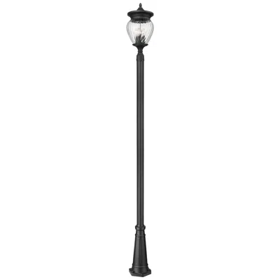 Z-lite Davina 119 1/4"h Black Outdoor Post Light With Base