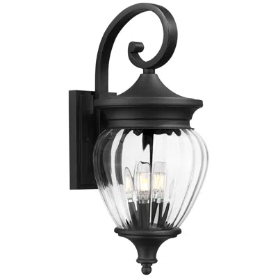 Z-lite Davina 21 1/2" High Black 3-light Outdoor Wall Light