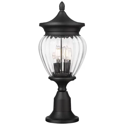 Z-lite Davina 22 1/4" High Black Outdoor Pier Light W/ Round Base