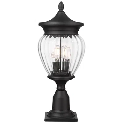 Z-lite Davina 22 1/4" High Black Outdoor Pier Light W/ Square Base