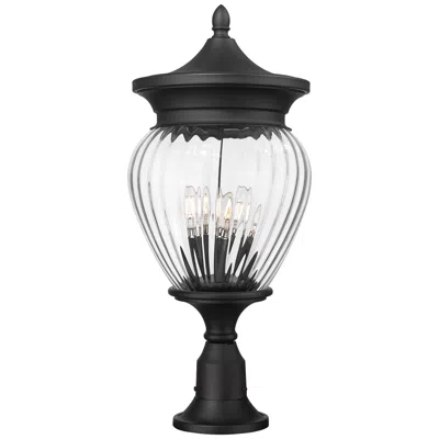 Z-lite Davina 27 1/4" High Black Outdoor Pier Light W/ Round Base