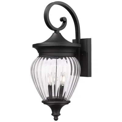 Z-lite Davina 28" High Black 4-light Outdoor Wall Light