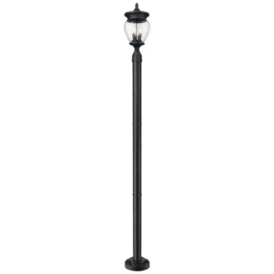 Z-lite Davina 94" High Black Outdoor Post Light With Base