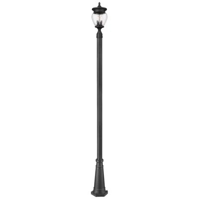 Z-lite Davina By  Black 10 Inch 3 Light Outdoor Post Mounted Fixture